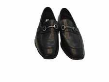 Steve Madden Size 10 Medium Black Leather Men s Pre owned Loafers