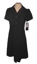 New Dress, K Petite, A-line Button-Front Washable black MSRP-$86.00 6P