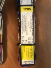 LOT OF 6 3- Two lamp and 3- four lamp 120V T8 ballast.