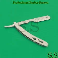 Professional Razors Barber Salon Straight Cut Throat Shaving Razor NEW, Silver