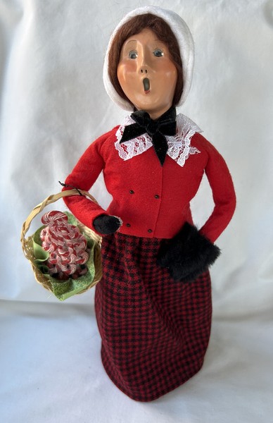 Byers Choice 13" Gingerbread Woman 2019 Candycane Tree Basket Mercado de Navidad
