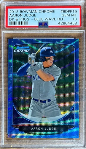 2013 Bowman chrome Aaron Judge Blue Wave Refractor Draft Picks PSA 10 RC