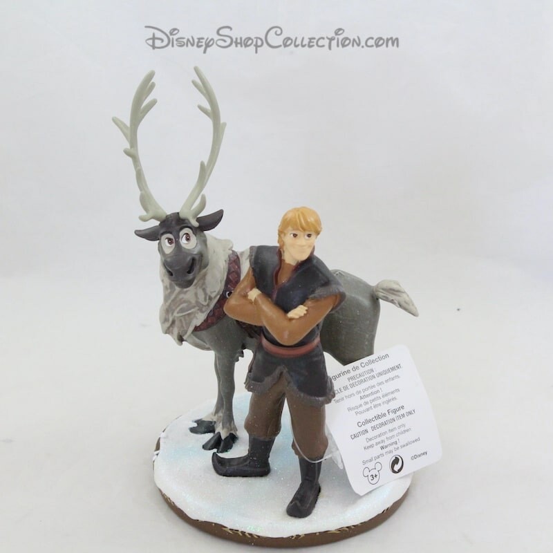 Figurine Kristoff et Sven Reine des Neiges statuette résine Disney de collection