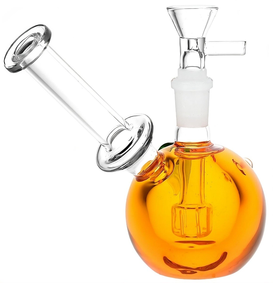 THICK Bong Orange FREEZE Pipe Glass Water Pipe Glycerin Bong Spherical Bong *USA