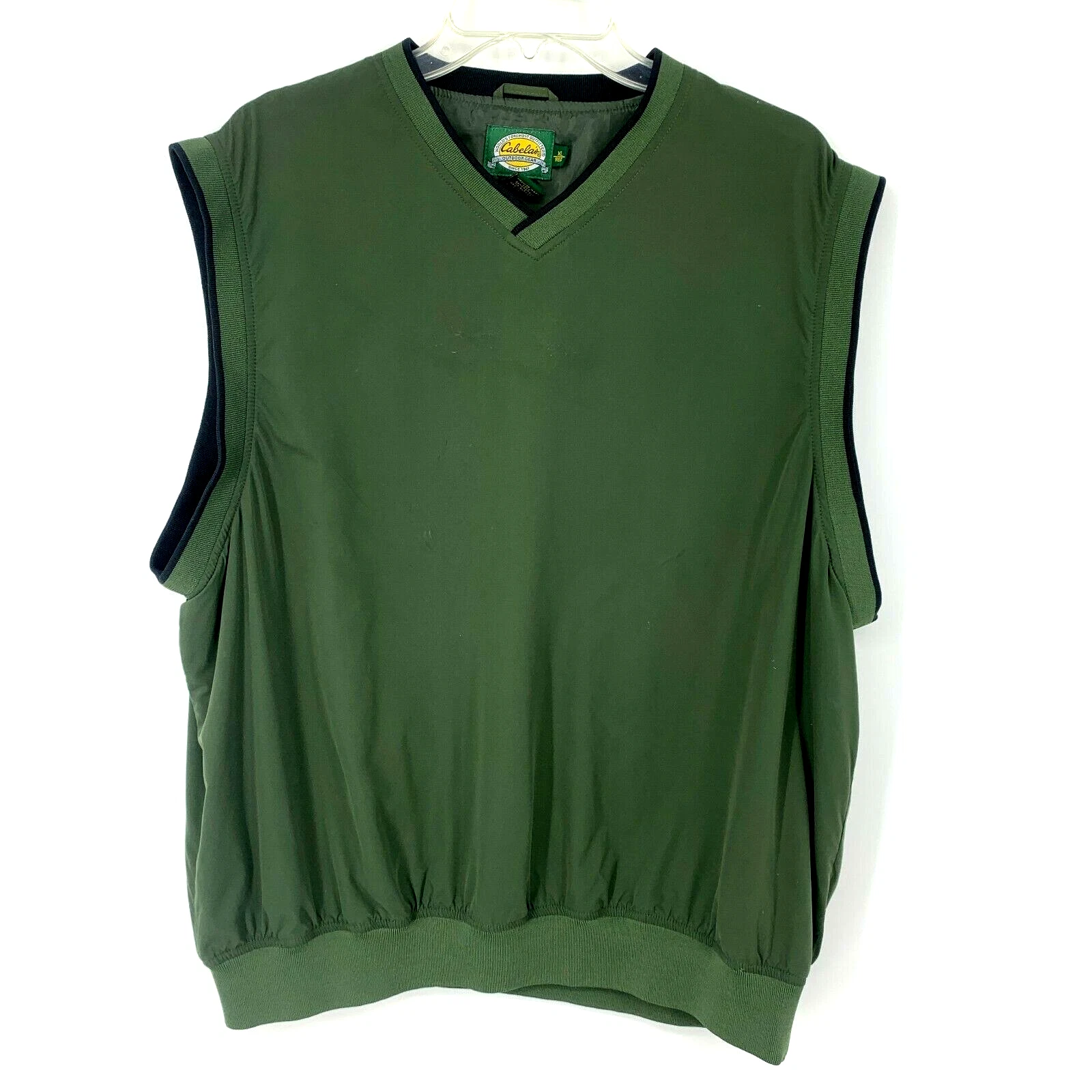 Cabela's Mens Windbreaker Vest Size XL Banded Green Outdoors