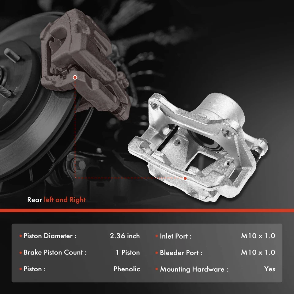 Pinza de freno de disco 4 piezas con soporte para Hyundai Sonata 2011-2014 delantera y trasera Foto 3 de 4