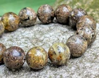 Large Natural Amber Bracelet Round Beads Natural Baltic Amber Black