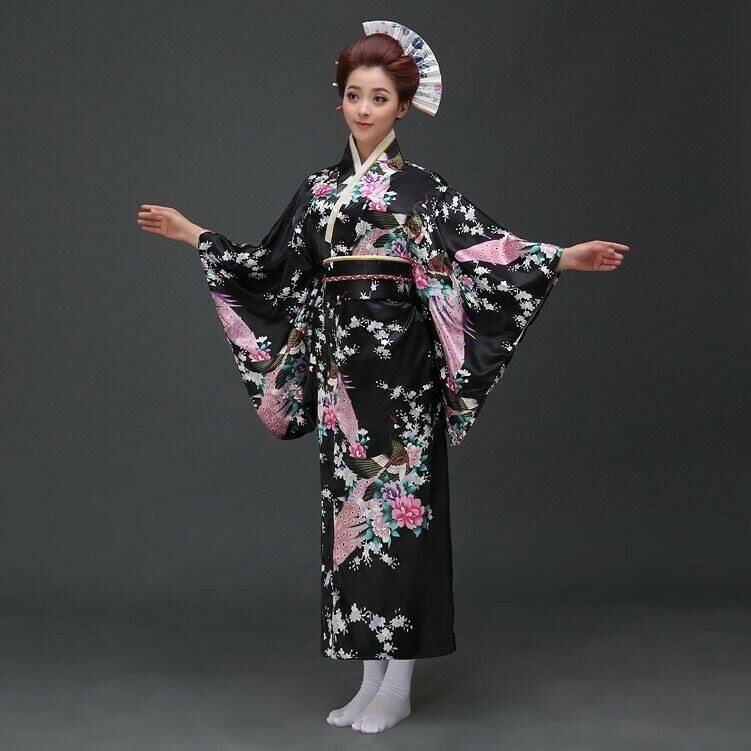 black silk kimono dress Women Short Silk Kimonos 100% Mulberry Silk Kimono Robe
