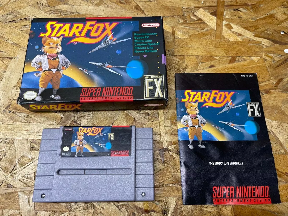 EXCELLENT STARFOX SUPER NINTENDO SNES GAME IN ORIGINAL BOX COMPLETE CIB