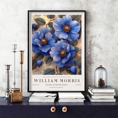William Morris Druck, William Morris Ausstellung Poster Blumen, Floral (285c)