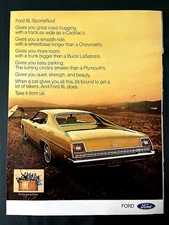 Original 1969 Ford AD: Ford XL SportsRoof. Gives you great road-hugging.