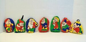 VINTAGE SNOW WHITE'S SEVEN DWARFS HANDMADE STUFFED ORNAMENTS | eBay