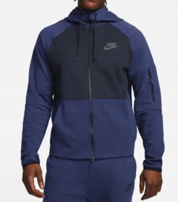 DR8910-410 Nike Tech Fleece Hoodie-Jacke Full Zip Herrenmode marineblau