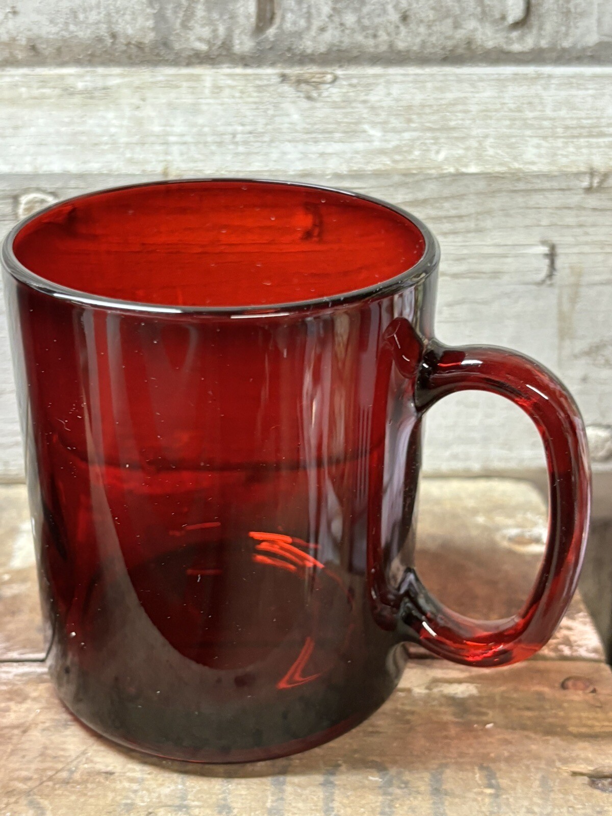 Set Of 10 Vintage Ruby Red 8oz Coffee/Tea Cups/Mugs Made In France eBay