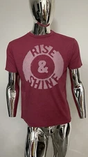 Vintage Junk Food Logo Rise Shine T-Shirt Men's Small Red Color