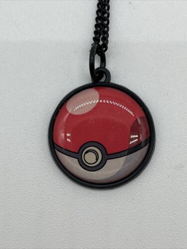 Pokémon Necklace Pokeball Pendant Chain Jewelry Nintendo Video Game - Afbeelding 1 van 5
