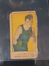 1920 W529 Strip Card Jack Britton Rookie Middle Weight Reverse Image Vintage