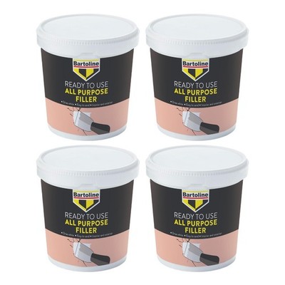 4x Bartoline Allzweck Fertigmischung Spachtel Putz Holz Ziegel Stein Reparatur 1kg