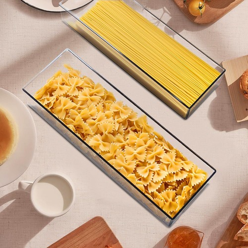2 Pack Airtight Pasta Containers with Lid 1.1L Spaghetti Noodle Food Storage Box - Picture 7 of 7