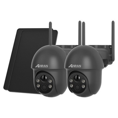 ANRAN Solar Battery Wifi Outdoor Pan/Tilt Home Security Cameras System Wireless