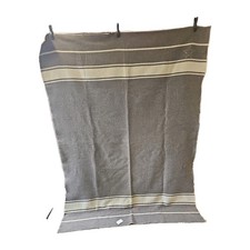 Coperta Lana Militare Italiana Made Italy 63" × 86" Nuova Con Etichette Grigio Vintage Stella