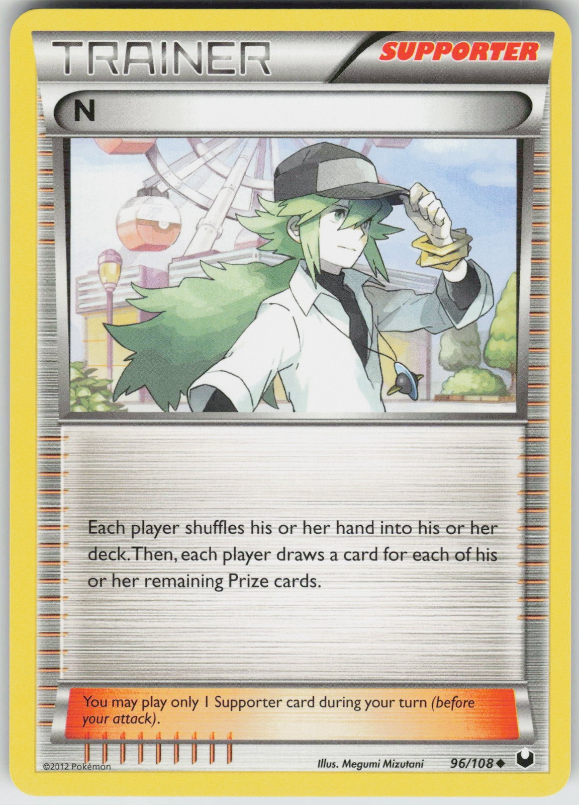 Pokemon N (Supporter) 96/108 Dark Explorers Uncommon NM