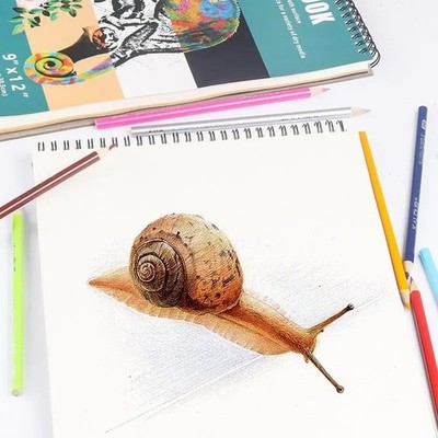 Sketchbook For Drawing 3-Color Art Creation Sketchbook Top Spiral Bound Painting