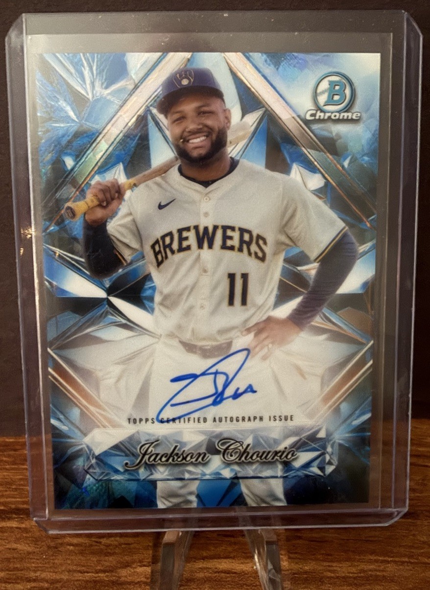 2025 Bowman Chrome Sapphire Selections Autograph Jackson Chourio Brewers