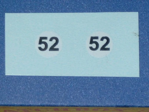 Replacement set of 2 decals for Matchbox Lesney 52a Maserati 1948/4CLT Racer