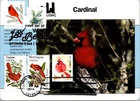 Dr Jim Stamps Maximum Card Cardinal In Flowers 3V 20C 20C Forever Fdc