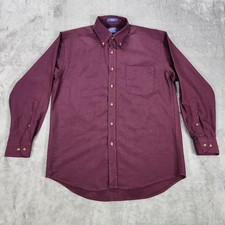 Pendleton Shirt Mens Medium Red 100 Wool Long Sleeve Button Down Sir Pendleton