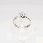 Sterling Silver Vintage .64ct CZ Solitaire Twisted Band Ring Size 9 — photo 1