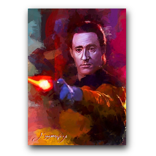 Data #4 Art Card Limited 31/50 Edward Vela Signed (Movies Characters)