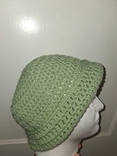 Light Olive Green Beanie Crochet