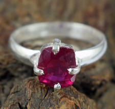 Natural 4.85 Ct Cushion Cut Pink Rubellite Tourmaline Gemstone Certified Ring