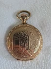 Waltham Seaside Hunting Pocket Watch 1897, 11j, 6s, 14k Gold Filled, Runs #9104