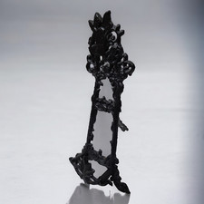 Decorative Cast Iron Easel Display Stand Black Metal Fairy Angel Cherub Ornate