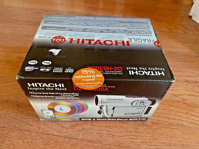 NEW HItachi DZ-HS300A DVD Video Camera/Recorder Hard Drive Built In Case Discs