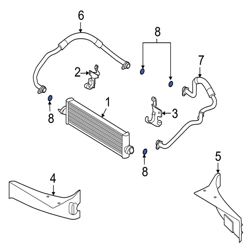 For Jaguar XJR 2000-2009 Jaguar KSH119530 Rear Engine Oil Cooler Line O-Ring Foto 3 de 4