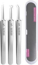 Sharp Tweezers Blackhead Pimple Skin Care Removal Professional Tool-3PCS