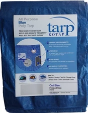 Kotap Polyethylene Rip-Stop Waterproof Tarp 5 Ft. x 7 Ft. Blue
