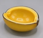 Murano Geode amber white yellow ashtray/bowl