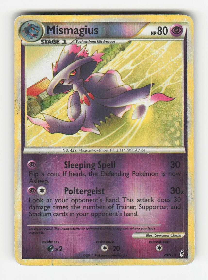 Mismagius 28/95 Rare Call of Legends Pokemon Reverse Holo HP Suwama Chiaki