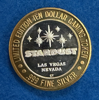 Limited Edition $10 Casino Silver Strike Stardust Resort Las Vegas NV.
