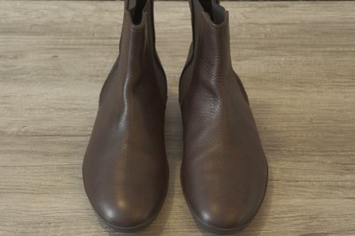Ermenegildo Zegna Size 10 1/2 Burgundy Brown Leather Chelsea  display picture 3