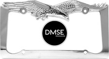 Universal Metal License Plate Frame Cool Decorative Design for An Color: Black