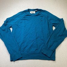 Original Penguin Sweater Men's Large Long Sleeve Pullover knit Blue Green