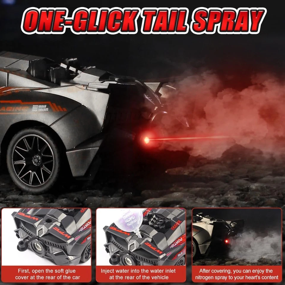 RC Drift Car, 1:18 Auto Da Drift Telecomandata, 2,4 Ghz Macchina Telecomandata p - Immagine 3 di 4