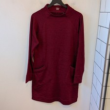 Toad&Co Women's Red Intermezzo Mock Neck Knit Dress Large