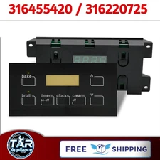 Frigidaire Range Control Board 316455420 and Overlay 316220725 NEW